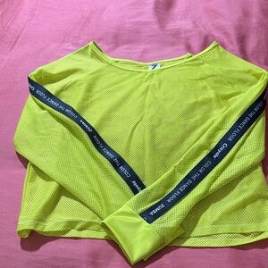 Zumba Neon Yellow Mesh Top
